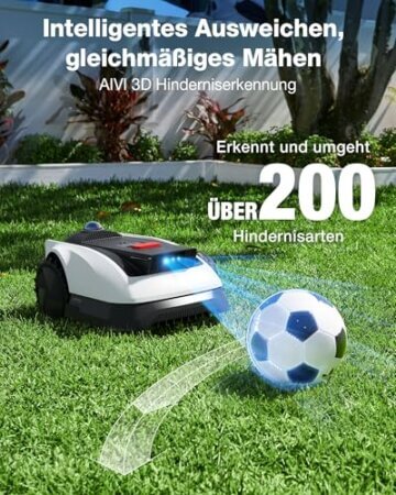 ECOVACS Goat O1200 Mähroboter ohne Begrenzungskabel, 1200 m², 360° Dual-LiDAR-Navigation, Automatische Kartierung, KI-3D-Hindernisvermeidung, Präzises Kantentrimmen (O1200 LiDAR PRO Care Kit) - 5