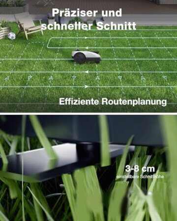 ECOVACS Goat O1200 Mähroboter ohne Begrenzungskabel, 1200 m², 360° Dual-LiDAR-Navigation, Automatische Kartierung, KI-3D-Hindernisvermeidung, Präzises Kantentrimmen (O1200 LiDAR PRO Care Kit) - 7