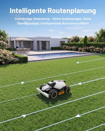 MAMMOTION LUBA mini 2 AWD 1500 Mähroboter ohne Begrenzungskabel, empf.1500 m², 360° LiDAR & Dual-Kamera KI, Doppelschneidscheiben, Auto Höhenanpassung, 80% Steigung, DropMow, Auto Mehrzonen Kartierung - 8