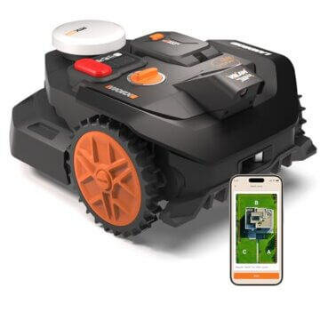 WORX Landroid Vision Cloud WR304E 2WD Mähroboter ohne Begrenzungskabel für 400 m² (KI-Hinderniserkennung, VSLAM+ RTK Cloud Navigation, Auto-Mapping, App-Steuerung) - 1